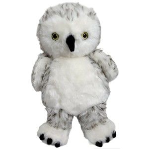 Build A Bear Workshop Spotted Snowy Owl Plush 15" Head Turns 360